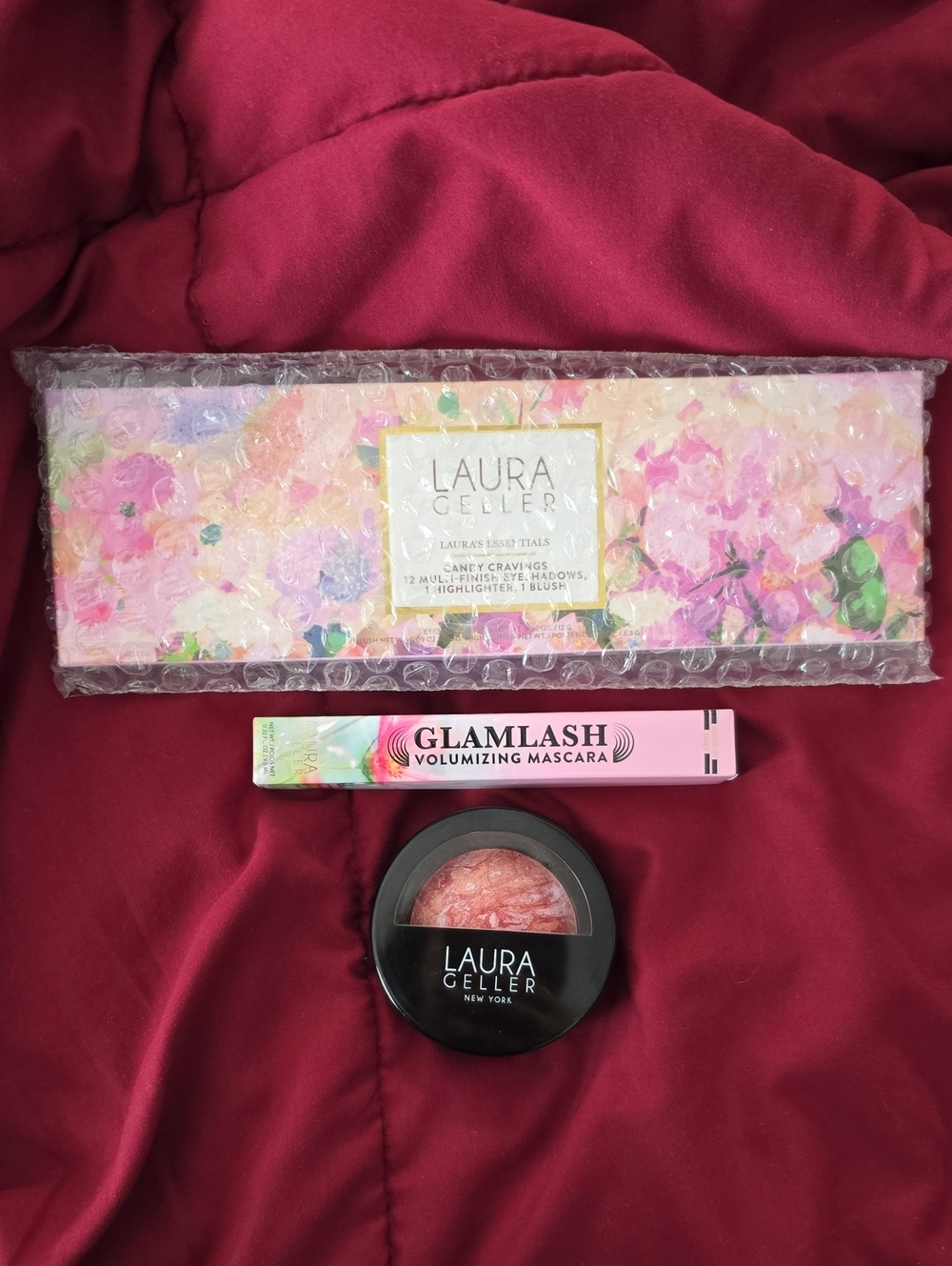 Laura Geller Bundle: 12 Eyeshadows+ Highlighter+Blush Palette& Mascara& Blush